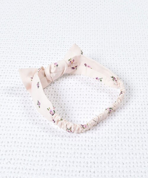 fillot de bebe reduction（フィヨデュベベルダクティオン）の「デシン花柄リボンヘアバンド（ヘアバンド・キッズ・ピンク系その他/ホワイト系その他2・FREE）」の12枚目の写真