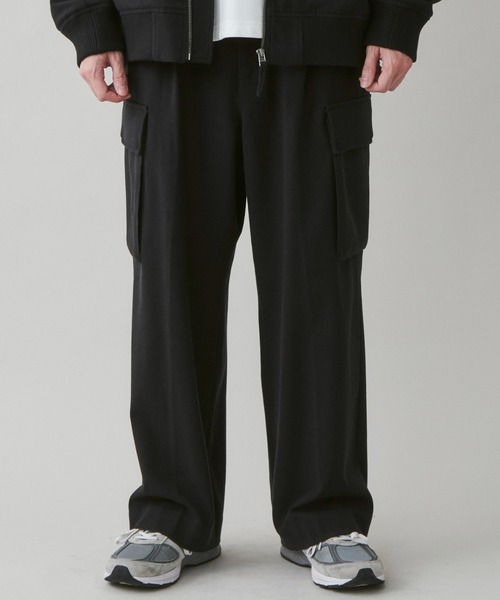 LUCY（ルーシー）の「LUCY/起毛TR ワイドカーゴスラックス（スラックス・メンズ・ブラック/杢グレー・MEDIUM/LARGE）」の19枚目の写真