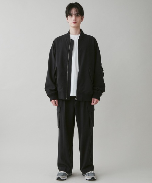 LUCY（ルーシー）の「LUCY/起毛TR ワイドカーゴスラックス（スラックス・メンズ・ブラック/杢グレー・MEDIUM/LARGE）」の21枚目の写真