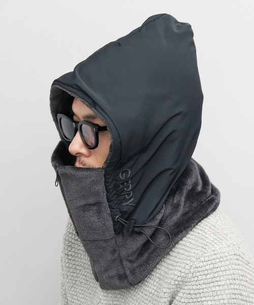 GERRY（ジェリー）の「選べる3素材 ファーフリース ボア×タフタ ビッグフード ネックウォーマー（ネックウォーマー/スヌード・メンズ・ブラック/グレー/グレー系その他/ブラック系その他/グレー系その他2/ブラック系その他2・FREE）」の11枚目の写真