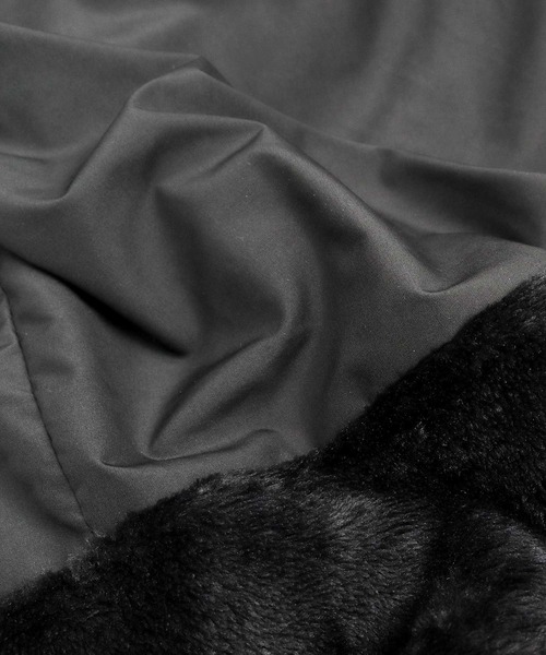 GERRY（ジェリー）の「選べる3素材 ファーフリース ボア×タフタ ビッグフード ネックウォーマー（ネックウォーマー/スヌード・メンズ・ブラック/グレー/グレー系その他/ブラック系その他/グレー系その他2/ブラック系その他2・FREE）」の12枚目の写真