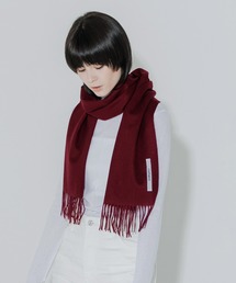 COMME des GARÇONS カシミヤマフラー マフラー　レッド ソリッドバイカラー カシミヤマフラー（07-56RA03-202）｜コムサメン