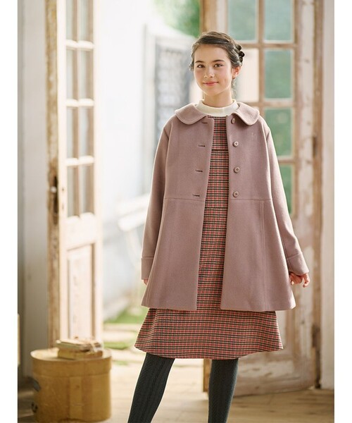 組曲（クミキョク）の「【150-160㎝】チェックジャガード ワンピース  