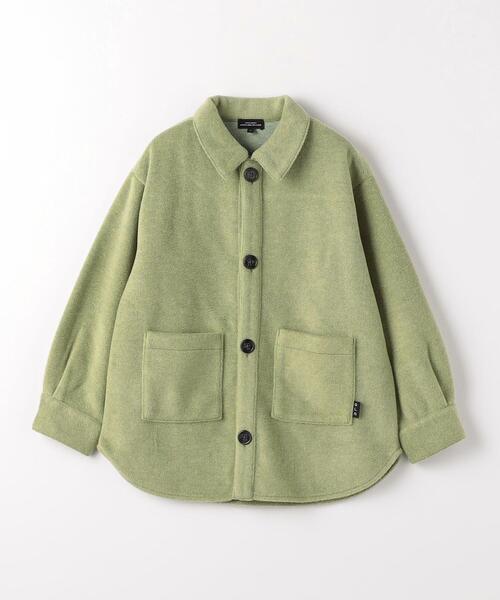 green label relaxing(グリーンレーベルリラクシング)の「TJ 起毛 ビッグシャツ 110cm-130cm(シャツ/ブラウス・キッズ・グレー/ライム・XS110/S130)」の11枚目の写真