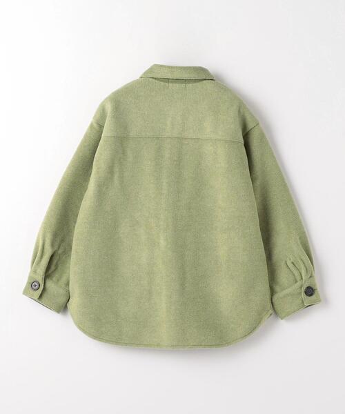 green label relaxing(グリーンレーベルリラクシング)の「TJ 起毛 ビッグシャツ 110cm-130cm(シャツ/ブラウス・キッズ・グレー/ライム・XS110/S130)」の12枚目の写真