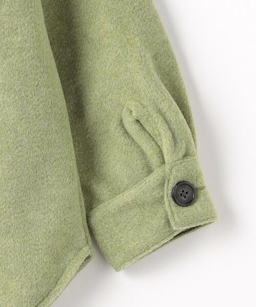 green label relaxing(グリーンレーベルリラクシング)の「TJ 起毛 ビッグシャツ 110cm-130cm(シャツ/ブラウス・キッズ・グレー/ライム・XS110/S130)」の14枚目の写真