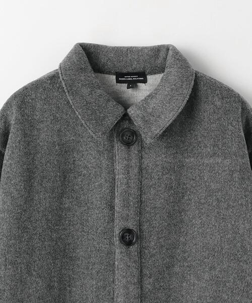 green label relaxing(グリーンレーベルリラクシング)の「TJ 起毛 ビッグシャツ 110cm-130cm(シャツ/ブラウス・キッズ・グレー/ライム・XS110/S130)」の5枚目の写真