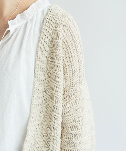 yuni ネパールハンドニット 透かし編みカーディガン yuni（ユニ ）の