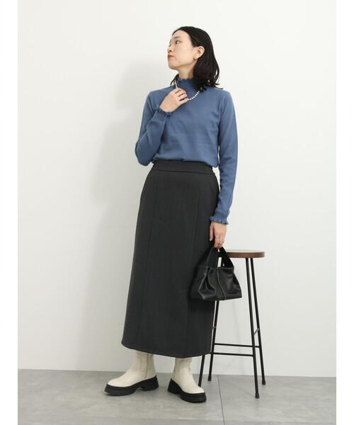 Samansa Mos2 blue（サマンサモスモスブルー）の「フリル衿ニットプルオーバー（ニット/セーター・レディース・ブラック/キナリ/ブルー・F）」の14枚目の写真