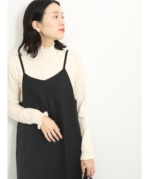 Samansa Mos2 blue（サマンサモスモスブルー）の「フリル衿ニットプルオーバー（ニット/セーター・レディース・ブラック/キナリ/ブルー・F）」の15枚目の写真