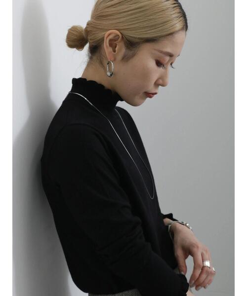 Samansa Mos2 blue（サマンサモスモスブルー）の「フリル衿ニットプルオーバー（ニット/セーター・レディース・ブラック/キナリ/ブルー・F）」の21枚目の写真