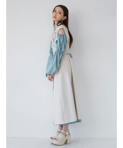 MURUA（ムルーア）の「ライダースドッキングコート【2WAY】（トレンチコート・レディース・カーキ/ブラック/アイボリー・FREE）」の8枚目の写真