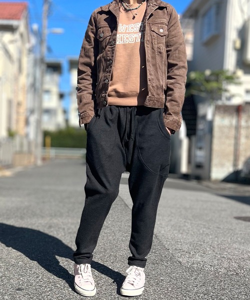 BEATJIVE(ビートジャイブ)の「ウール調 裏起毛 サルエルパンツ ツイード テーパード ジョガーパンツ イージーパンツ レディース(その他パンツ・レディース・ベージュ/ブラック/ライトベージュ/グレー・2/3)」の8枚目の写真