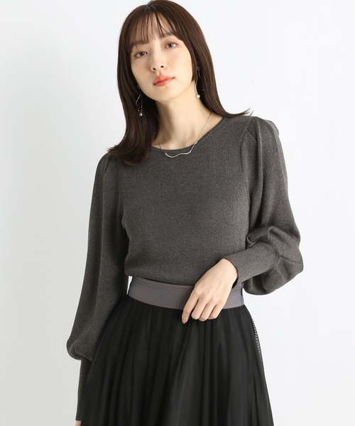 Andemiu(アンデミュウ)の「ラメパフニット 100536(ニット/セーター・レディース・アイボリー/カーキ/チャコールグレー・FREE)」の20枚目の写真