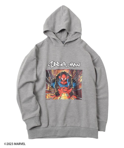 GLAZOS（グラソス）の「【MARVEL】スパイダーマン / 裏毛フロントプリントパーカー（その他トップス・キッズ・グレー/ブラック・150cm/140cm/170cm/160cm）」の11枚目の写真