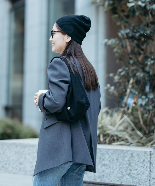 JOURNAL STANDARD(ジャーナルスタンダード)の「《一部店舗+WEB限定》Onda×JS オーガニックコットンニットキャップ(ニットキャップ/ビーニー・レディース・ブラック/チャコールグレー・FREE)」の8枚目の写真