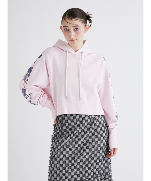 FURFUR（ファーファー）の「フラワープリントクロップドフーディー 