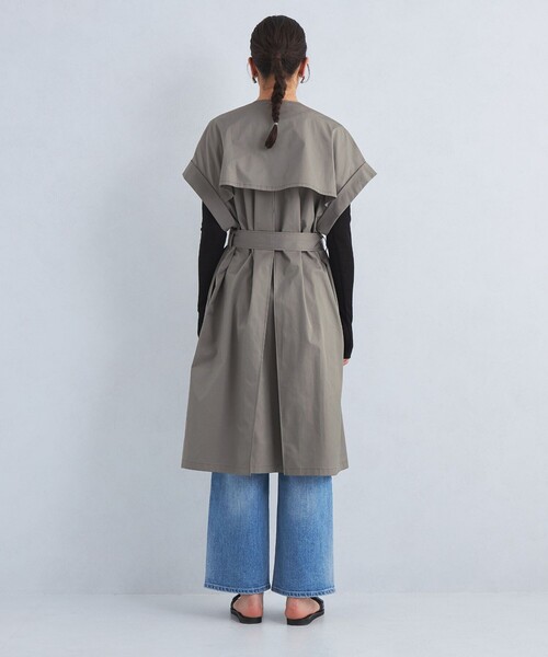 ELIN 別注ノーカラートレンチコート ELIN - ELIN(エリン)別注 レディーノーカラー トレンチコート 38