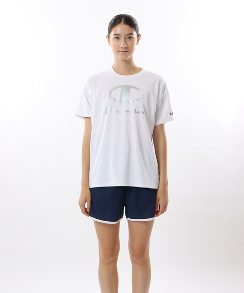 Champion（チャンピオン）の「【Champion/チャンピオン】レディース スポーツ ショートスリーブTシャツ（Tシャツ/カットソー・レディース・チャコール/ブラック/ホワイト/グリーン・MEDIUM/LARGE）」の5枚目の写真