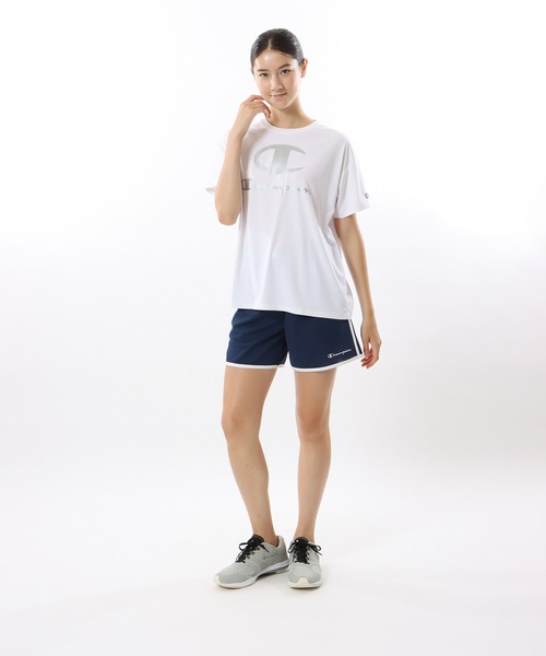 Champion（チャンピオン）の「【Champion/チャンピオン】レディース スポーツ ショートスリーブTシャツ（Tシャツ/カットソー・レディース・チャコール/ブラック/ホワイト/グリーン・MEDIUM/LARGE）」の9枚目の写真