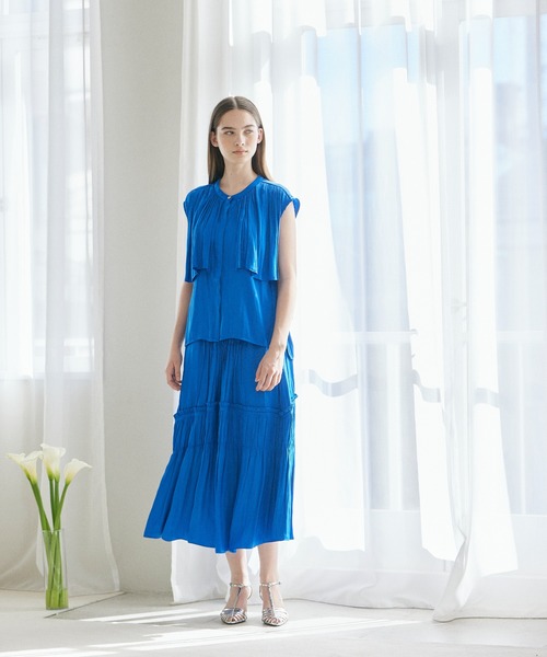 INED CLARO(イネドクラロ)の「シルキーレイヤーブラウス(シャツ/ブラウス・レディース・アイボリー/ブルー・フリー)」の18枚目の写真