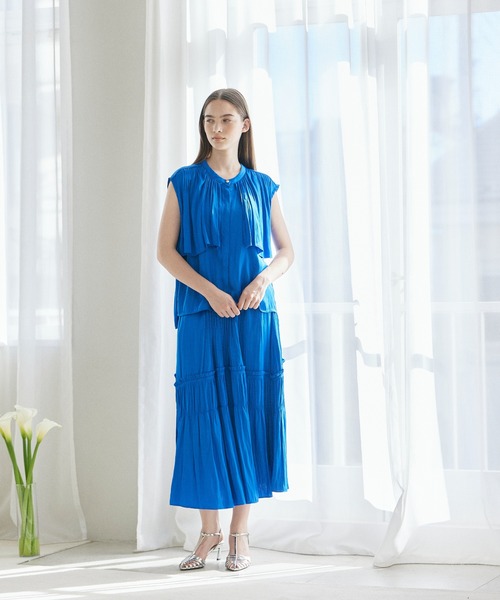 INED CLARO(イネドクラロ)の「シルキーレイヤーブラウス(シャツ/ブラウス・レディース・アイボリー/ブルー・フリー)」の19枚目の写真