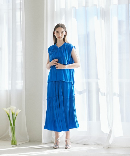 INED CLARO(イネドクラロ)の「シルキーレイヤーブラウス(シャツ/ブラウス・レディース・アイボリー/ブルー・フリー)」の21枚目の写真