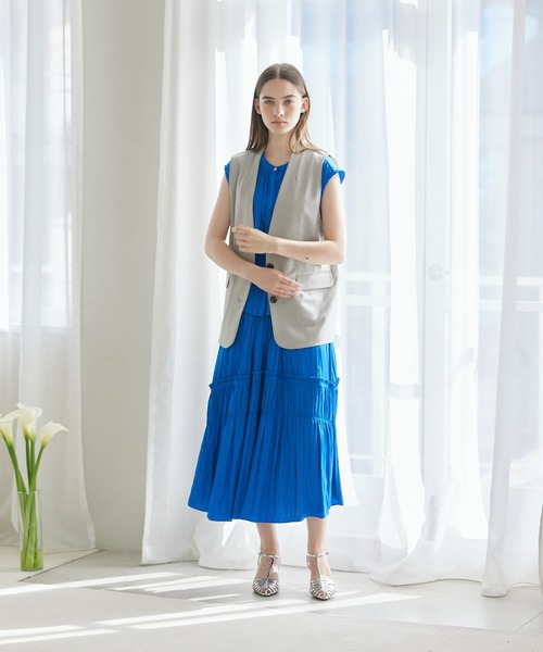 INED CLARO(イネドクラロ)の「シルキーレイヤーブラウス(シャツ/ブラウス・レディース・アイボリー/ブルー・フリー)」の12枚目の写真