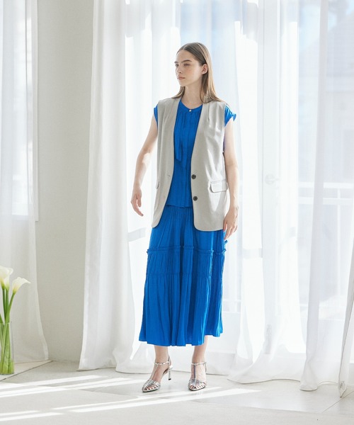 INED CLARO(イネドクラロ)の「シルキーレイヤーブラウス(シャツ/ブラウス・レディース・アイボリー/ブルー・フリー)」の13枚目の写真