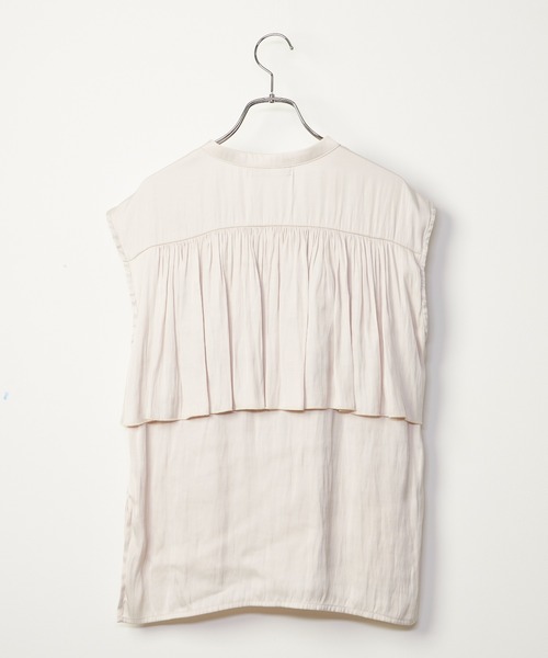 INED CLARO(イネドクラロ)の「シルキーレイヤーブラウス(シャツ/ブラウス・レディース・アイボリー/ブルー・フリー)」の5枚目の写真