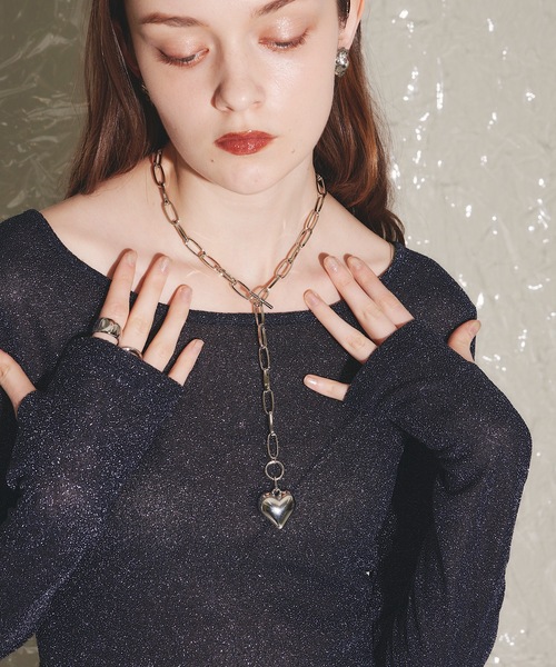 VIOLETTA(ヴィオレッタ)の「ラメカットソーボディスーツ(その他トップス・レディース・ネイビー/シルバー/ホワイト/ライトブルー・FREE)」の9枚目の写真