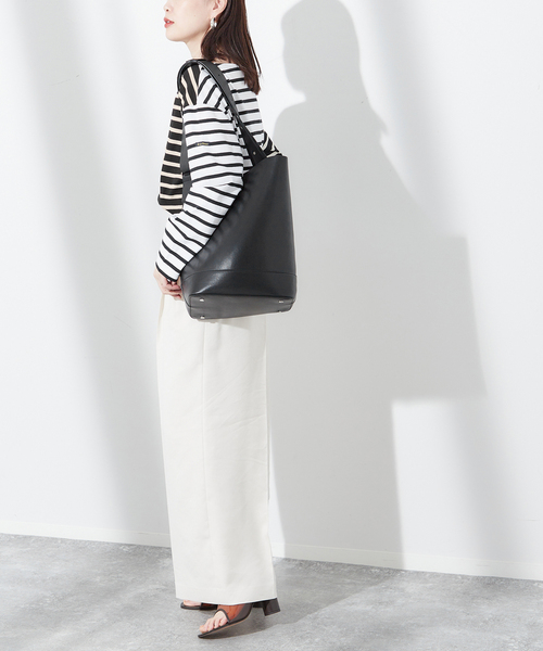 LEMINOR（ルミノール）の「《別注》【Leminor/ルミノア】クレイジーボーダー：カットソー（Tシャツ/カットソー・レディース・ブラック/アイボリー・3）」の5枚目の写真