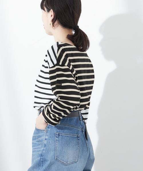 LEMINOR（ルミノール）の「《別注》【Leminor/ルミノア】クレイジーボーダー：カットソー（Tシャツ/カットソー・レディース・ブラック/アイボリー・3）」の16枚目の写真