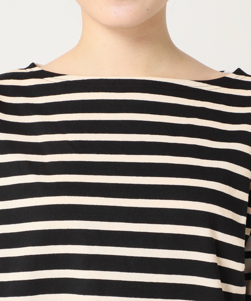 LEMINOR（ルミノール）の「《別注》【Leminor/ルミノア】クレイジーボーダー：カットソー（Tシャツ/カットソー・レディース・ブラック/アイボリー・3）」の22枚目の写真