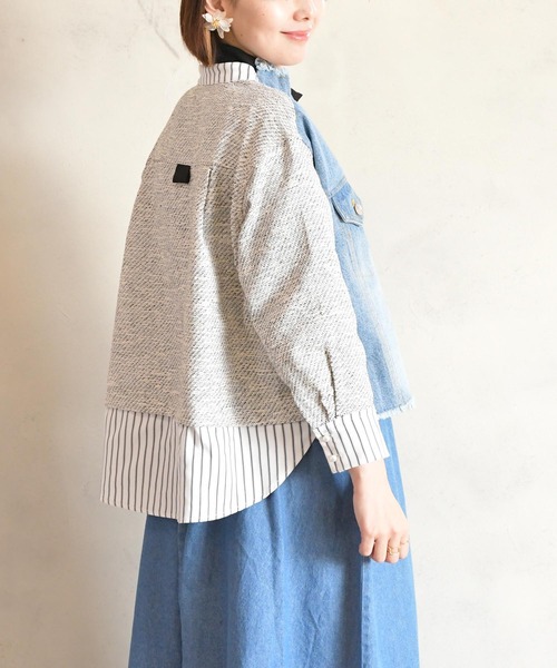 新品　BITTOKO☆ビットコ　切替デニムシャツジャケット BITTOKO（ビットコ）の「切替デニムシャツジャケット（デニム