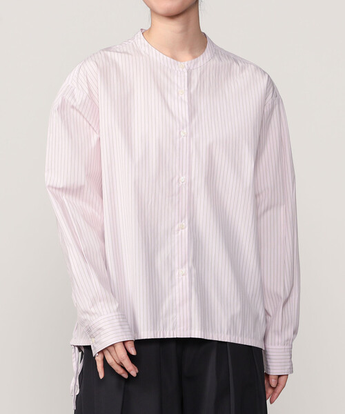 ブラウス シャツ nicholson ＆ nicholson |「別注」ドローストリングブラウス ストライプ WOMEN レディース nicholson&nicholson（ニコルソンアンドニコルソン）の