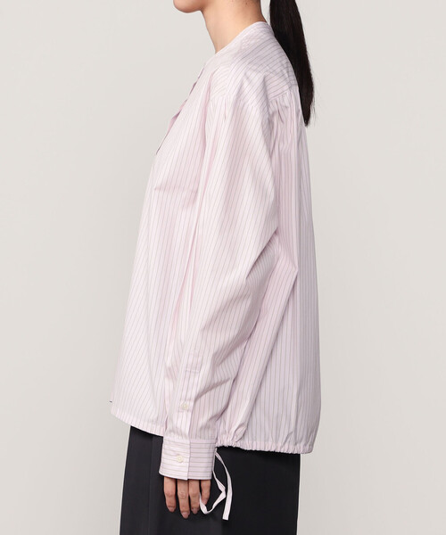 ブラウス シャツ nicholson ＆ nicholson |「別注」ドローストリングブラウス ストライプ WOMEN レディース Bshop｜nicholson & nicholson |<別注>ドローストリングブラウス