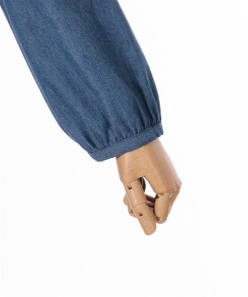 axes femme（アクシーズファム）の「ダブルレースアップデニムワンピース（ワンピース・レディース・ワンウォッシュ/ブラック/インディゴブルー・FREE）」の15枚目の写真