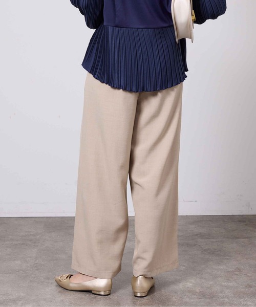 Chez toi(シェトワ)の「リネン×リブ切替ワイドパンツ(その他パンツ・レディース・ベージュ/ブラック/オリーブ・FREE)」の18枚目の写真