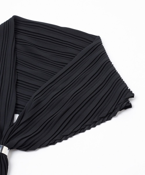 HARE（ハレ）の「プリーツスカーフ(HARE)（ストール/ショール・メンズ・グレー/ブラック・FREE）」の5枚目の写真