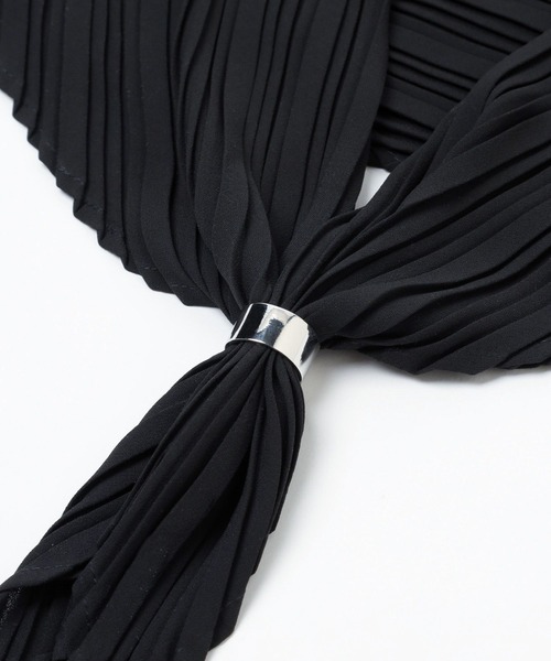 HARE（ハレ）の「プリーツスカーフ(HARE)（ストール/ショール・メンズ・グレー/ブラック・FREE）」の9枚目の写真