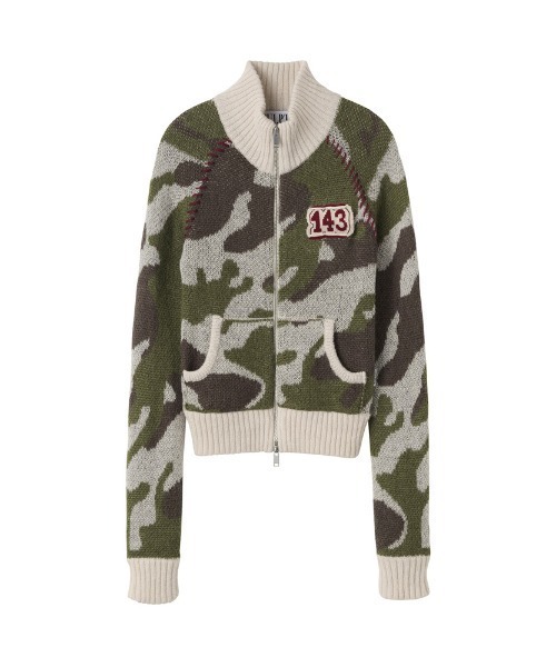 SCULPTOR（スカルプター）の「Camouflage Mohair Raglan Zip-Up/カモフラージュモヘアラグランジップアップ（ニット/セーター・レディース・ライトピンク/ミント・SMALL/MEDIUM/X-SMALL）」の9枚目の写真