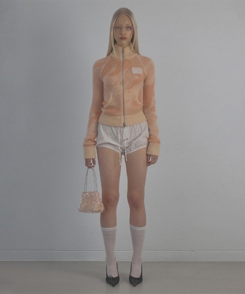 SCULPTOR（スカルプター）の「Camouflage Mohair Raglan Zip-Up/カモフラージュモヘアラグランジップアップ（ニット/セーター・レディース・ライトピンク/ミント・SMALL/MEDIUM/X-SMALL）」の11枚目の写真