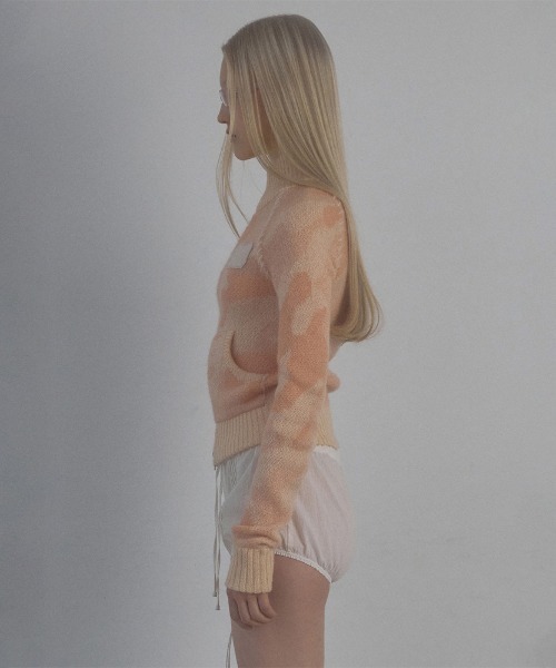 SCULPTOR（スカルプター）の「Camouflage Mohair Raglan Zip-Up/カモフラージュモヘアラグランジップアップ（ニット/セーター・レディース・ライトピンク/ミント・SMALL/MEDIUM/X-SMALL）」の12枚目の写真