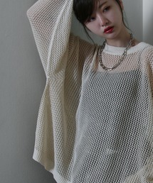 Nilway（ニルウェイ）の「透かし編み プルオーバー メッシュ オーバーサイズ ニット（Tシャツ/カットソー）」