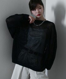 NILWAY（ニルウェイ）の「透かし編み プルオーバー メッシュ オーバーサイズ ニット（Tシャツ/カットソー・メンズ）」