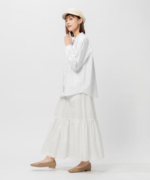 SOMETHING(サムシング)の「SOMETHING(サムシング)バンドカラーシャツ(シャツ/ブラウス・レディース・ホワイト・M/S)」の15枚目の写真