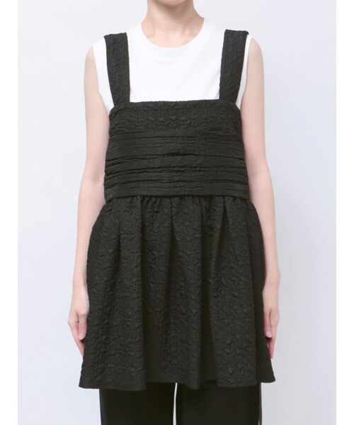 ELENDEEK（エレンディーク）の「ジャガードビスチェ（シャツ/ブラウス・レディース・ブラック/ネイビー/ピンク・FREE）」の4枚目の写真