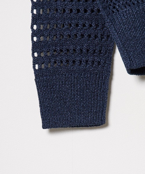 ESLOW(エスロー)の「ESLOW/エスロー MESH SWEATER メッシュセーター サマーニット(ニット/セーター・レディース・ホワイト/ネイビー・FREE)」の10枚目の写真