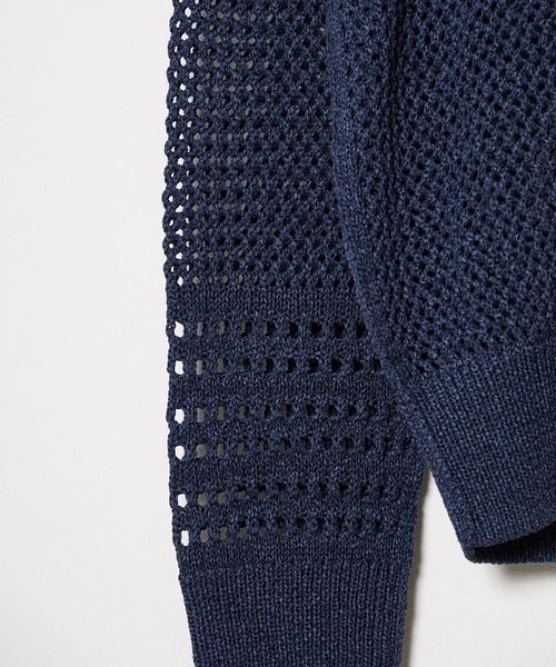 ESLOW(エスロー)の「ESLOW/エスロー MESH SWEATER メッシュセーター サマーニット(ニット/セーター・レディース・ホワイト/ネイビー・FREE)」の9枚目の写真